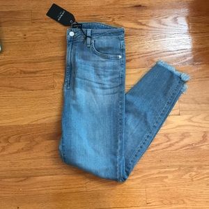 JustBlack High Rise Fray Ankle Jeans